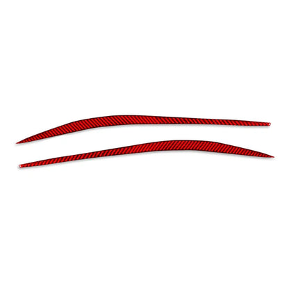 Red Headlight Eyebrow Eyelids Cover Trim for Alfa Romeo Giulia (2015-2024)