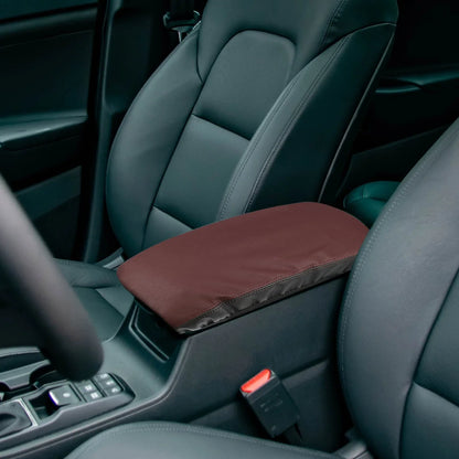 Car Center Armrest Cover for Lexus NX250 2022-2023 Red Black with Stitches