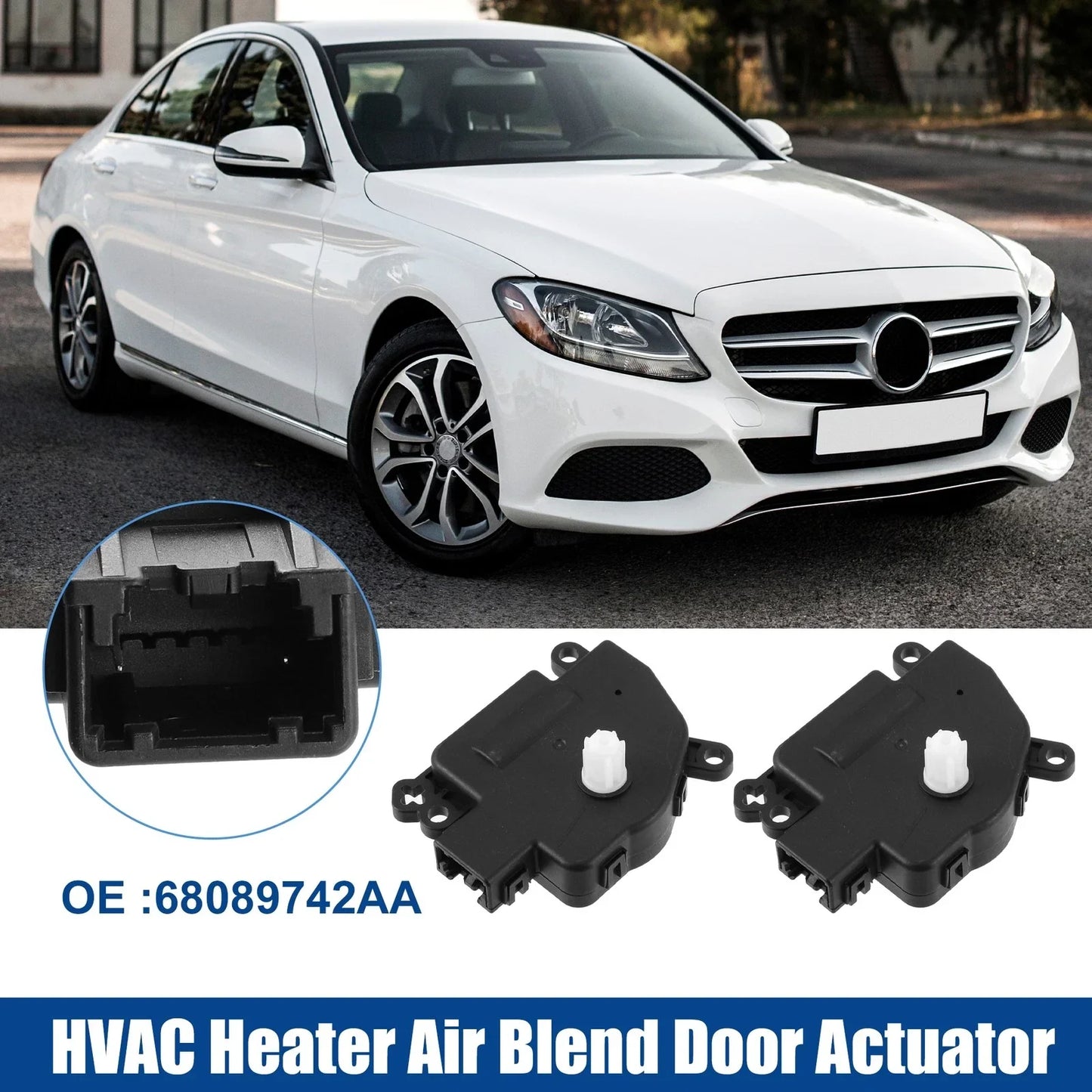 2 x Air Door Actuators for Dodge Ram 1500 (2011-2018) Black Replacement Parts