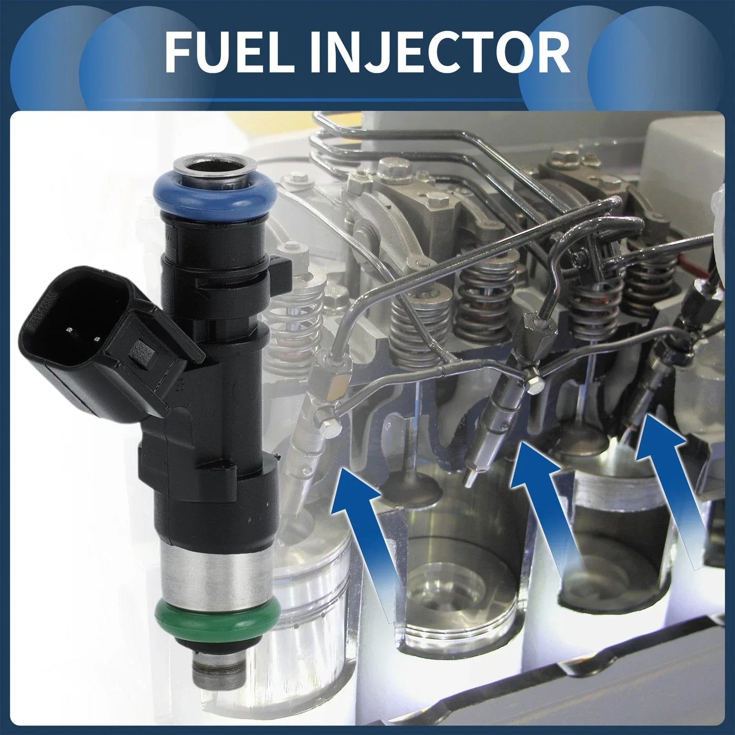 Fuel Injector Set for Dodge Avenger R/T 2008-2010 2.7L 3.5L Black 6 x Pcs