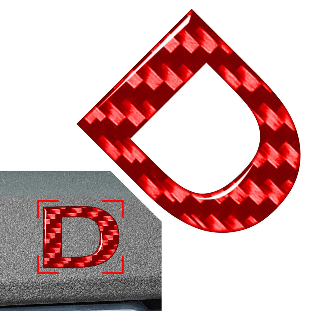 D Carbon Red D Decals Stickers for Car Badge Emblem Alphabet Letter