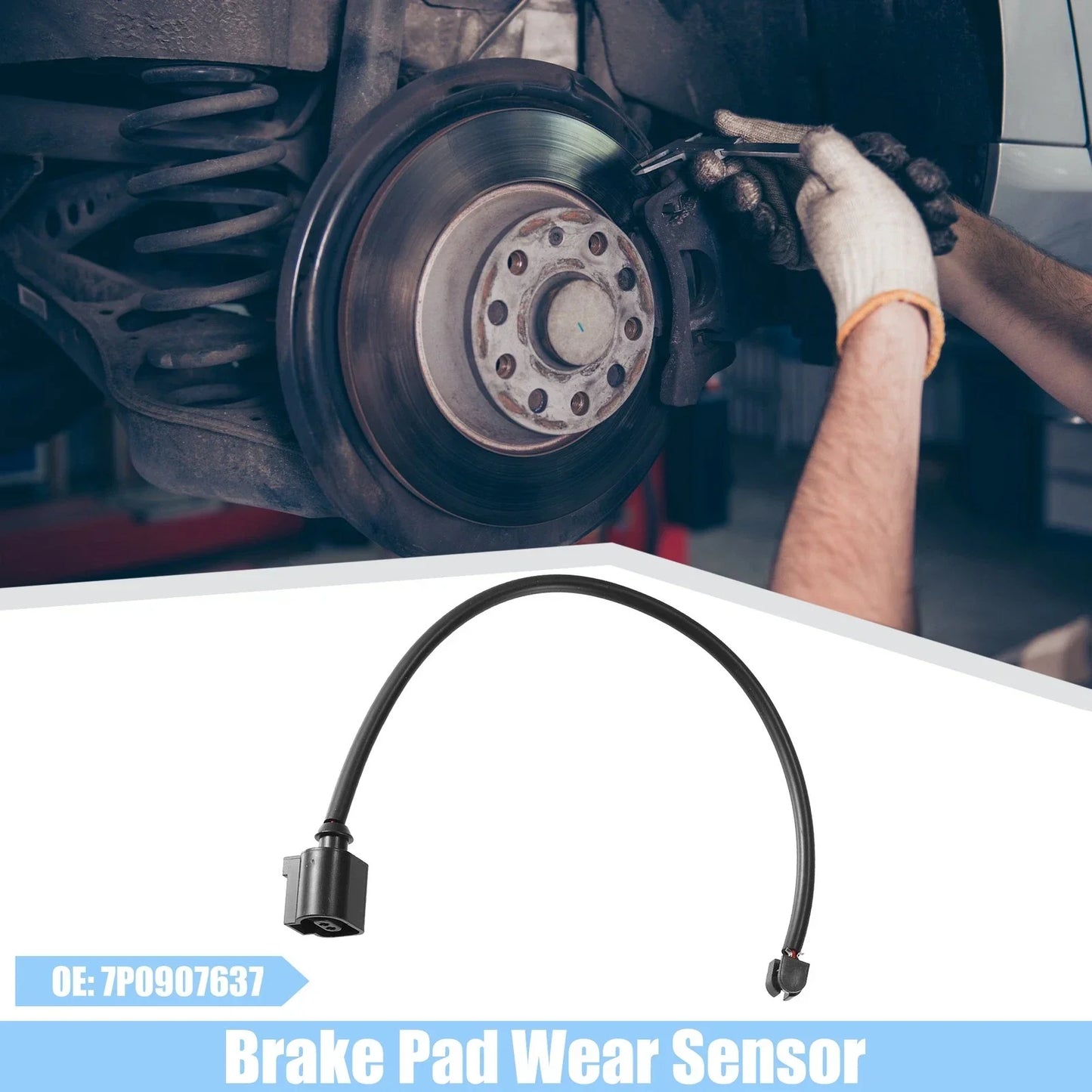 Front Brake Pad Sensor for Porsche Panamera (2010-2023) - Plastic Rubber Black