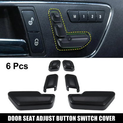 6 x Black Door Seat Adjust Button Switch Covers for Mercedes Benz B180 B250
