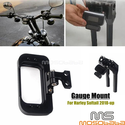 Digital Gauge Relocate Bracket for Harley Softail FXBB FXBBS FXBR FXST (2018-2021)