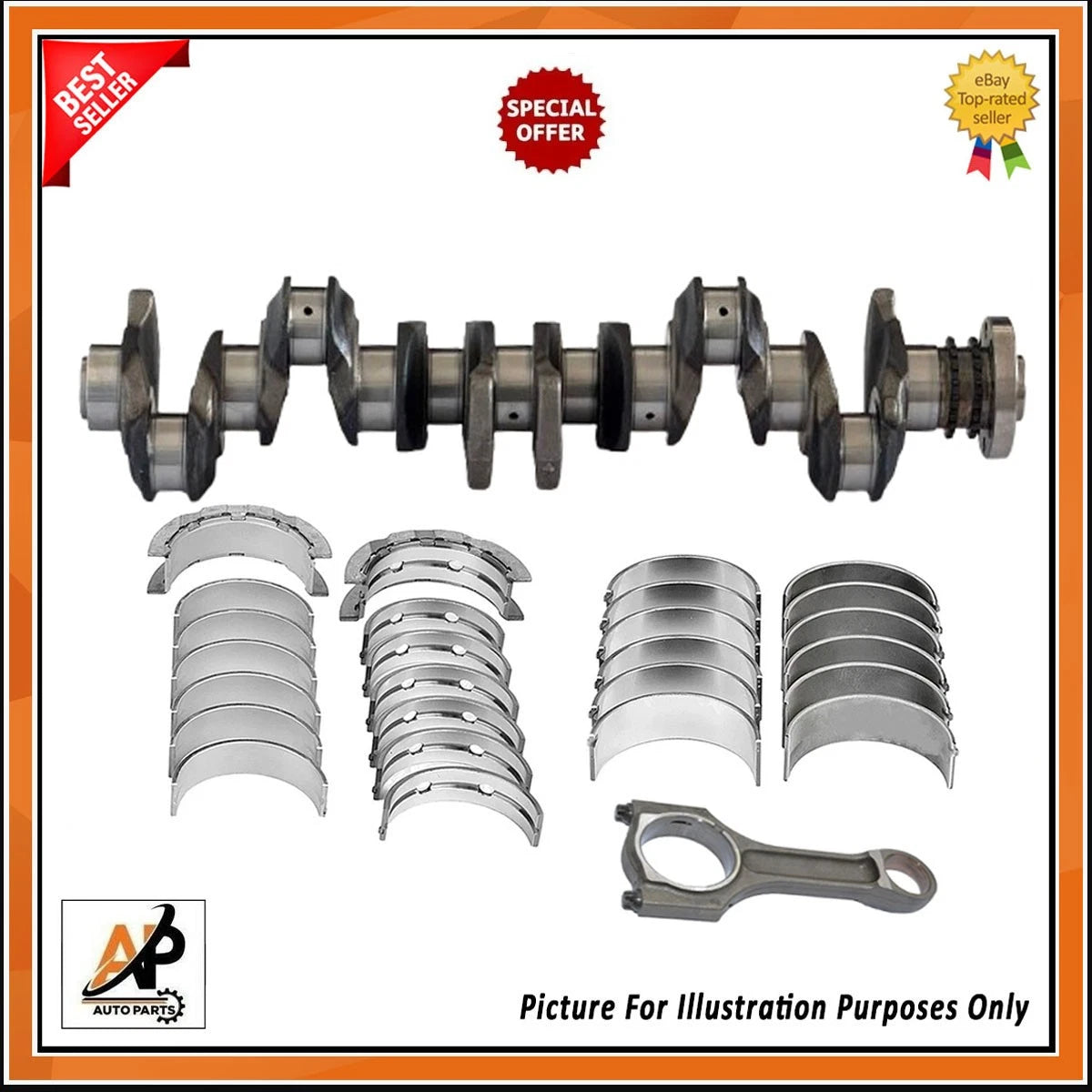 Forged Crankshaft for BMW N57D30 3.0 Diesel Engine Rebuild Kit (2008–2017)