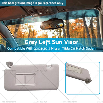 Grey Left Sun Visor for Nissan Tiida C11 Hatch (2004-2012)