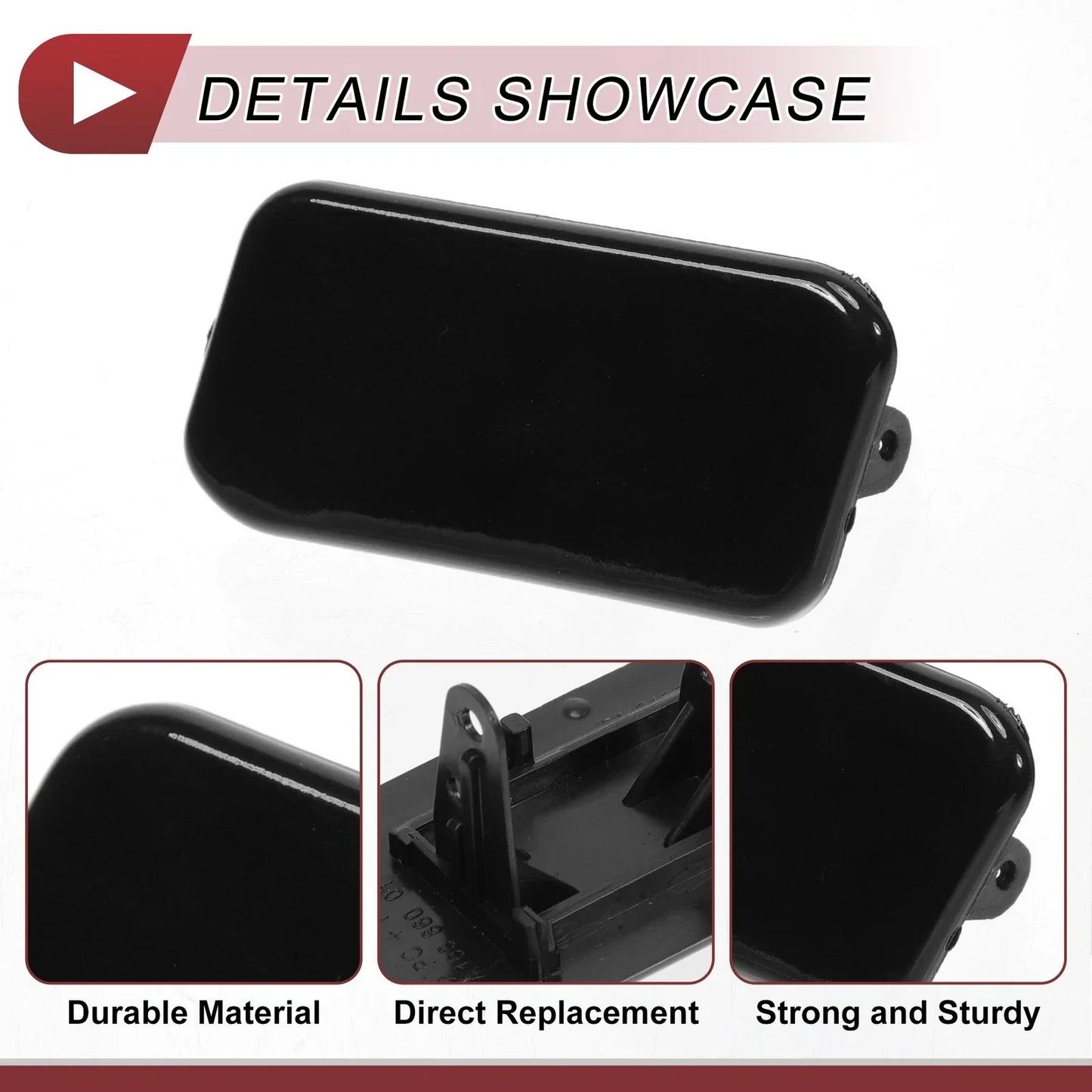 Front Left Washer Nozzle Cover for Mercedes-Benz ML500 (2002-2005) Black 1 x