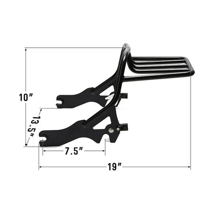 Vivid Black  Luggage Rack Mount for Harley Softail Fat Bob (2018-2024)