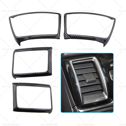 4 x Air Outlet Frame Cover Trim Carbon Fiber for Ford Ranger (2015-2022)