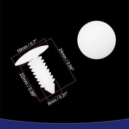 White Expansion Trunk Clips for Honda (40)
