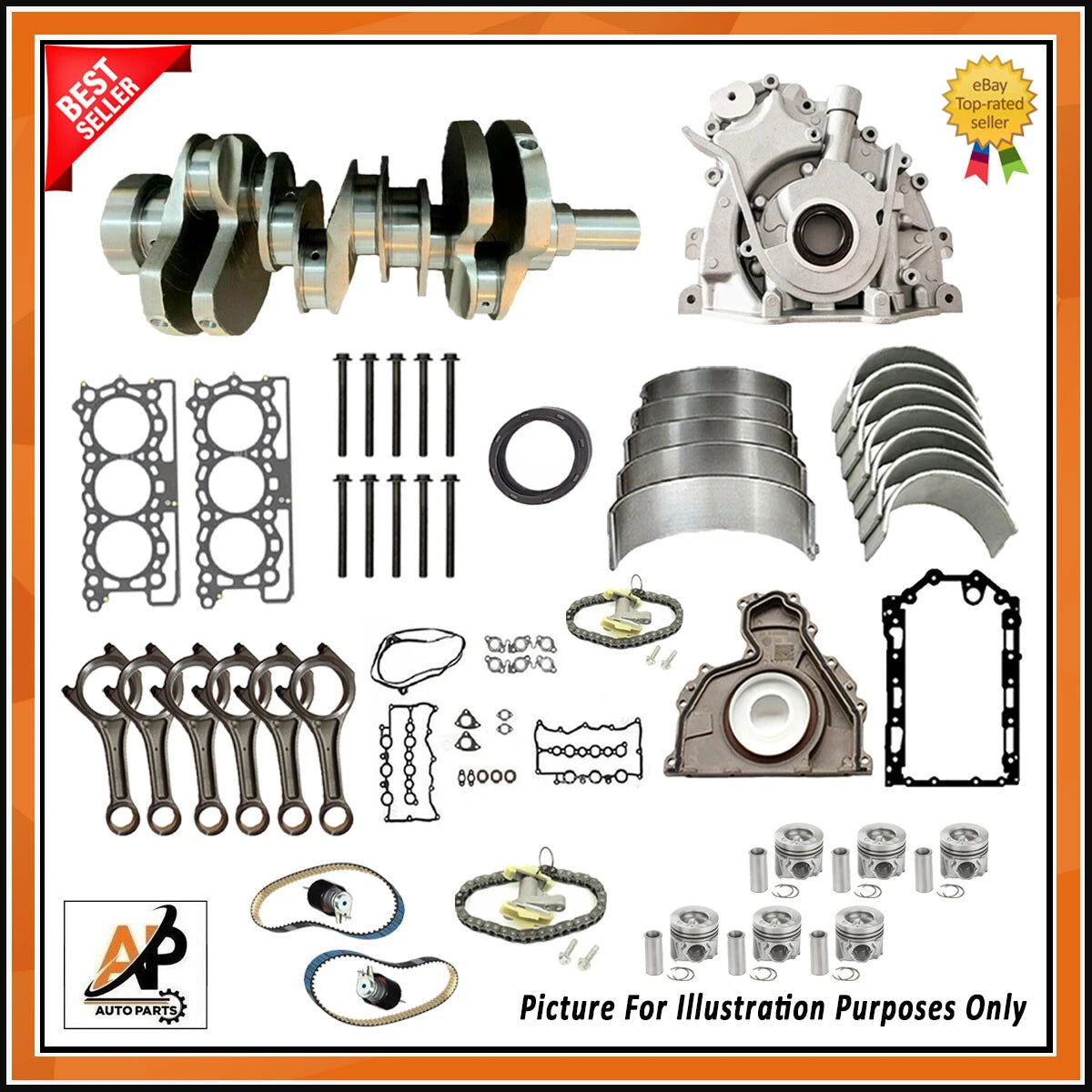 Forged Crankshaft Rebuild Kit for Land Rover Range Rover Jaguar 306DT (2003–2007)