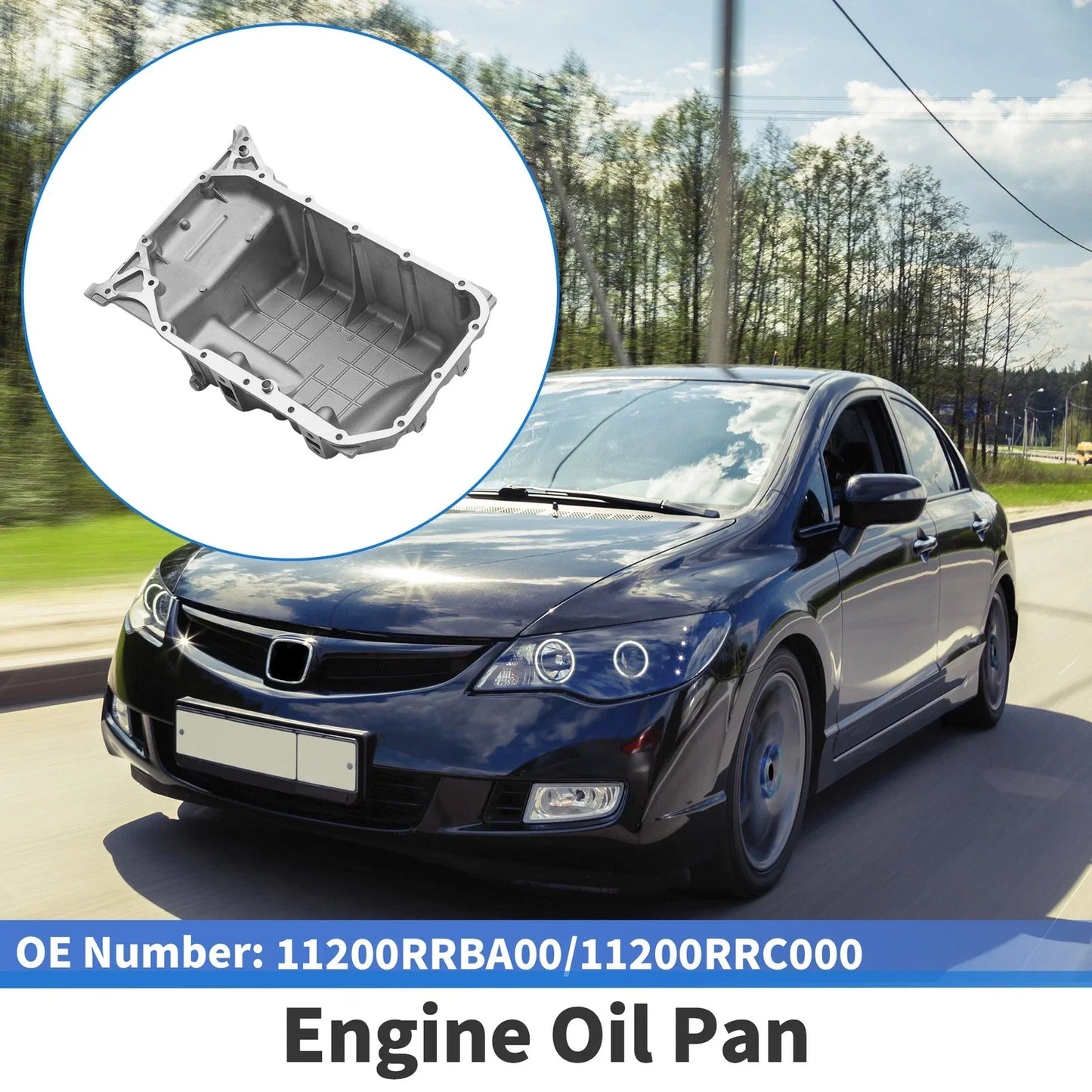 Engine Oil Pan for Honda Civic Si 2.0L (2006-2011) - 1 x Aluminum