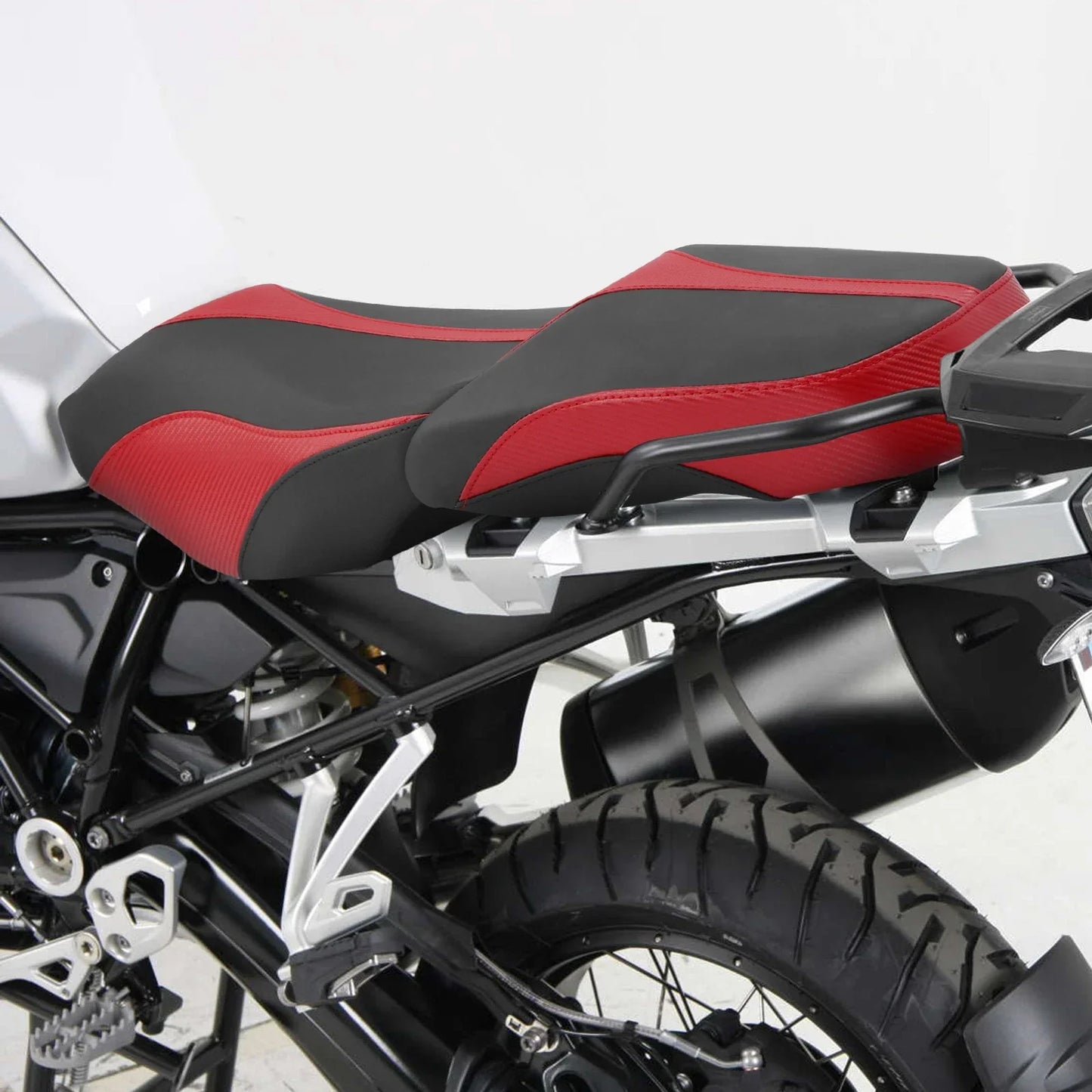 Black Red Rider & Passenger Seat for BMW R1200GS Adventure (2013-2018)