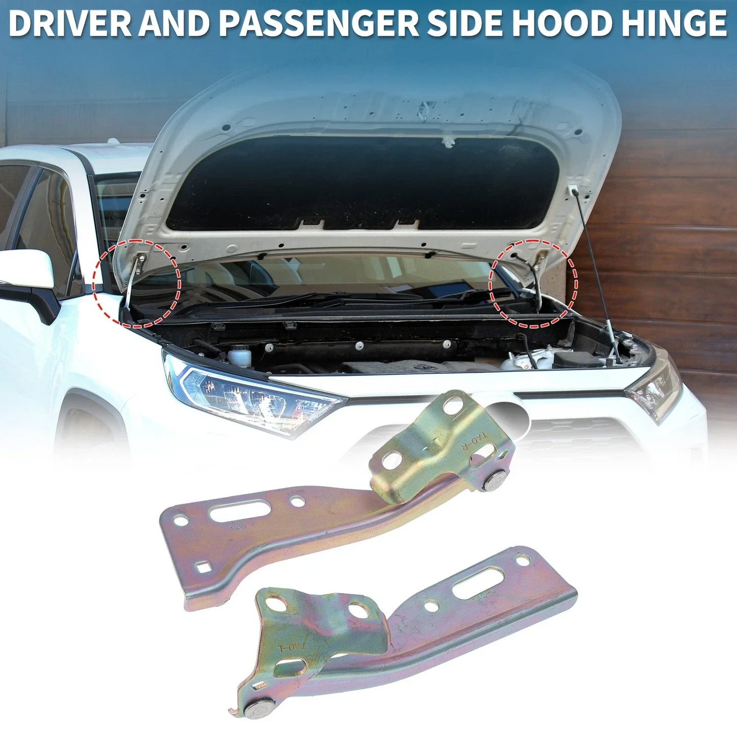 Hood Hinges for Honda Accord 2008-2012 Front Bonnet Bracket 1 Pair