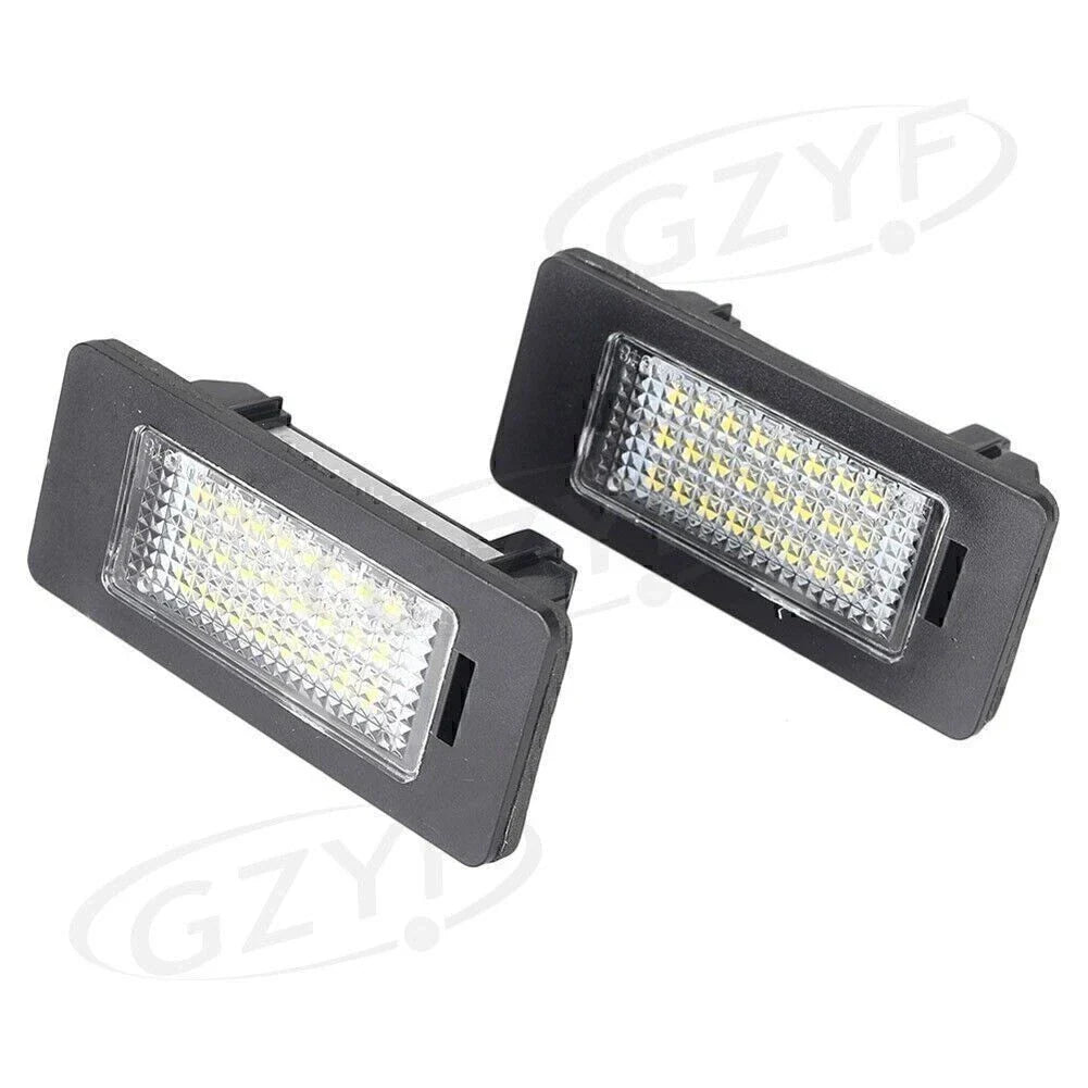 LED License Plate Lights Clear Lens for BMW E82 E90 F10 F25 (2007-2017)