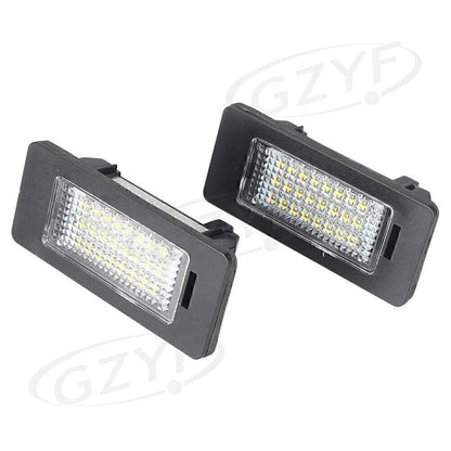 LED License Plate Lights Clear Lens for BMW E82 E90 F10 F25 (2007-2017)