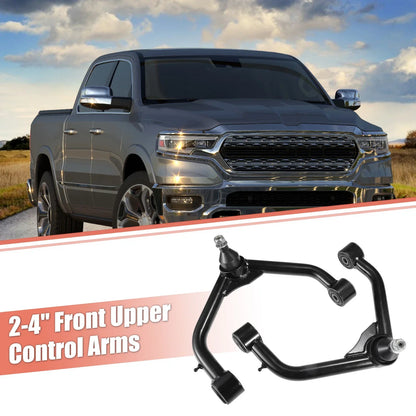 2 x 4" Front Upper Control Arms for Dodge Ram 1500 (2006-2023) Black