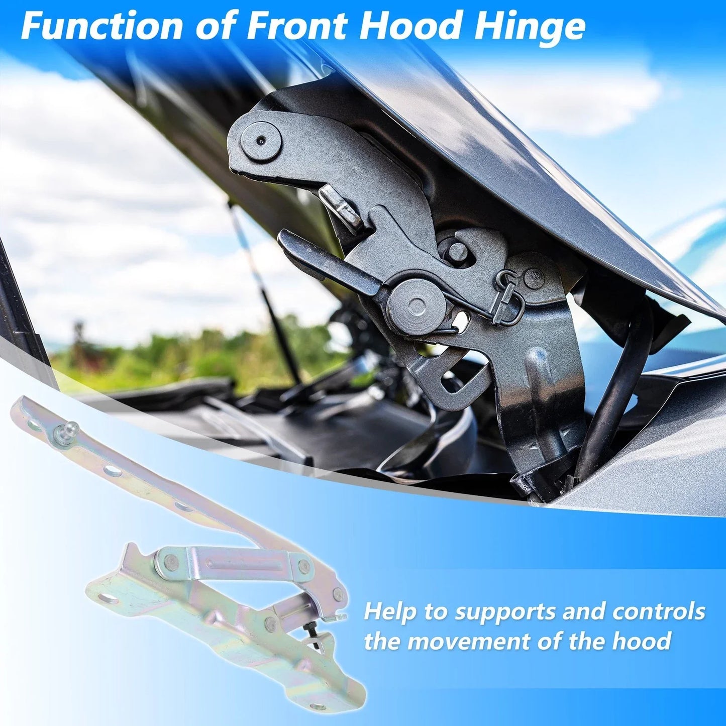 Hood Hinge for Hyundai Sonata 2020-2025 (2 x LH RH)