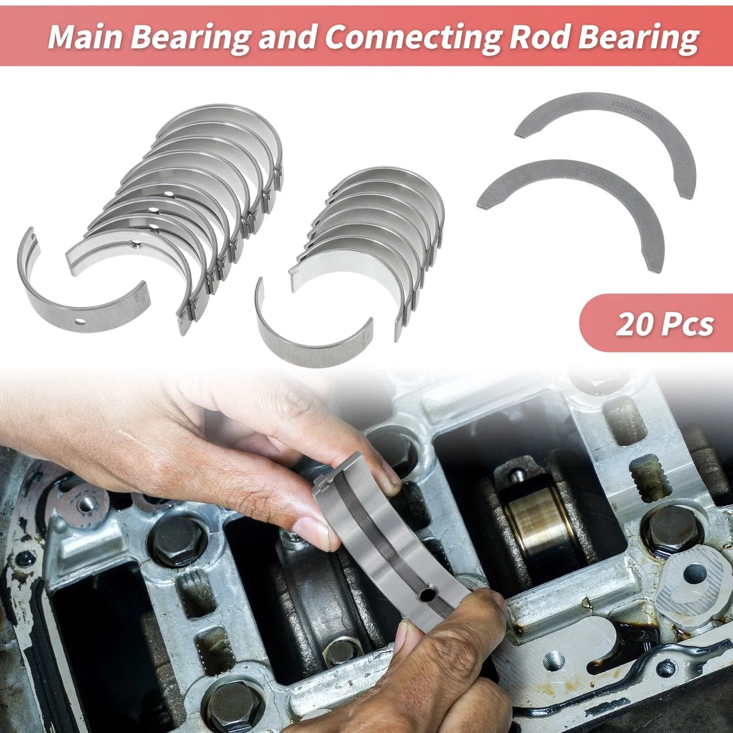 Main Bearing & Connecting Rod Bearing Kit for Hyundai Accent (2000-2005)