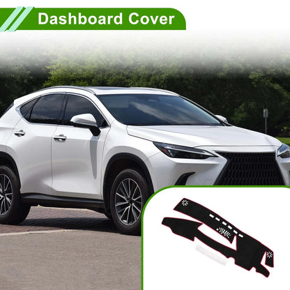 Dashboard Cover Mat for Lexus ES 2019-2022 Sun Protector Pad Black Red