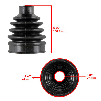 CV Boot Kit Front Axle In Out for John Deere XUV550 XUV560 (2017–2020)