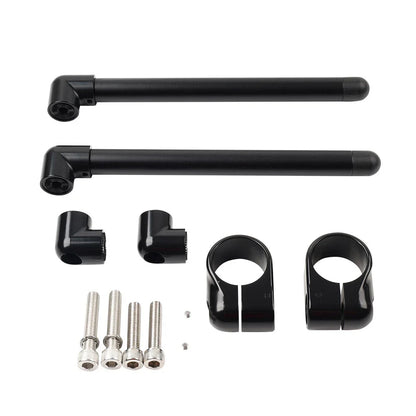 7/8" Black Clip-On Handlebar for Motorcycle Cafe Racer (Universal)