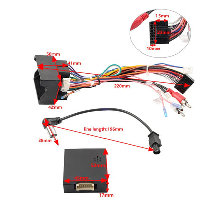 16Pin Stereo Radio Wiring Harness Power Cable for BMW X1 E84 E90 (2009-2015)