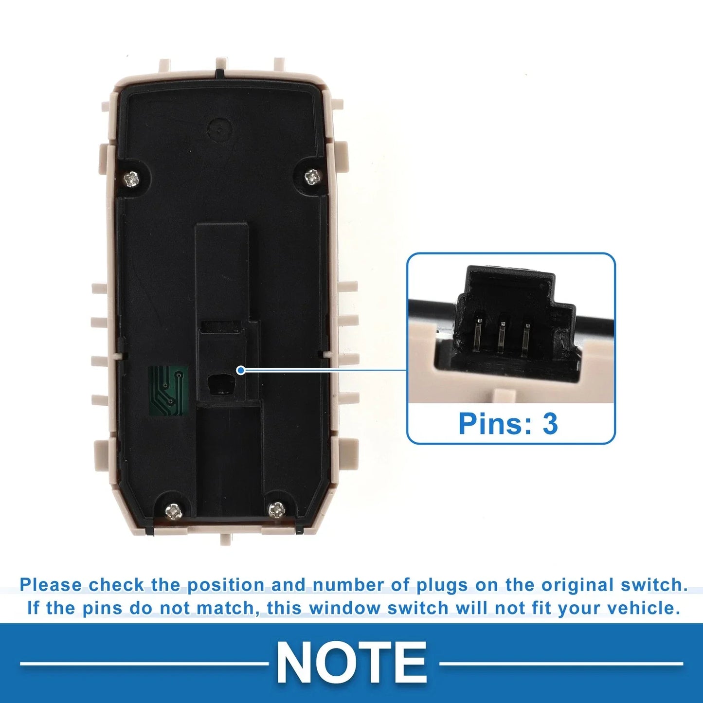 Front Driver Side Power Window Switch for Mercedes-Benz S550 (2007-2018)