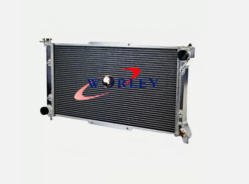 2Row Aluminum Radiator + Fan for Subaru Legacy Brighton GT LS H4 (95-99)