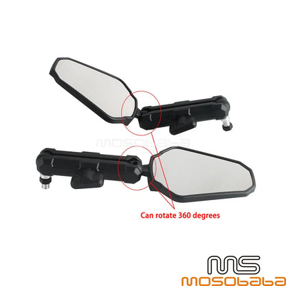 Universal Adjustable Side Rearview Mirrors 8mm/10mm for Honda Suzuki Yamaha