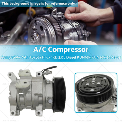 A/C Compressor for Toyota Hilux 1KD 3.0L Diesel KUN16R KUN26R (2005-2015)