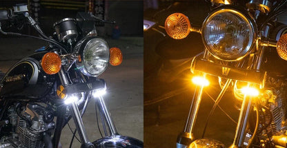 Amber Motorcycle Turn Signal Blinker Light Bulbs for Classic Bikes (12V)