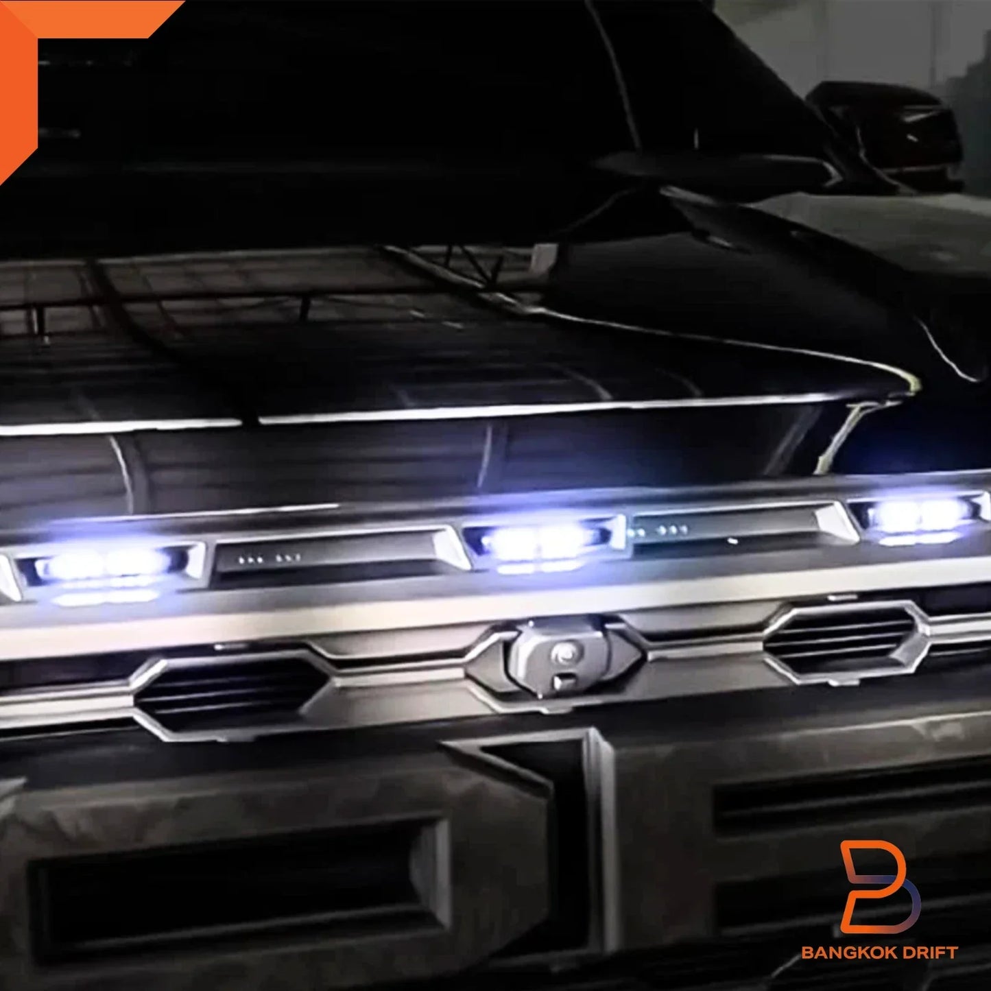 3 x White LED Front Grille Lights for Ford Ranger Raptor (2022-2025)