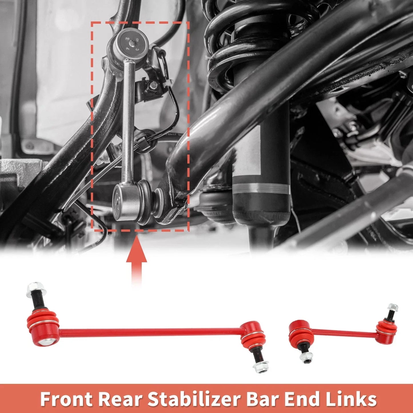 4 x Front Rear Stabilizer Sway Bar Links for Honda Pilot, Acura MDX (2003-2008)