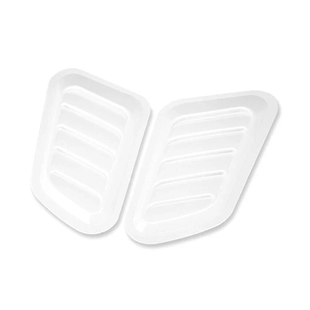White Vent Car Intake Scoop Air Flow Hood Decorative Cover for Make & Model