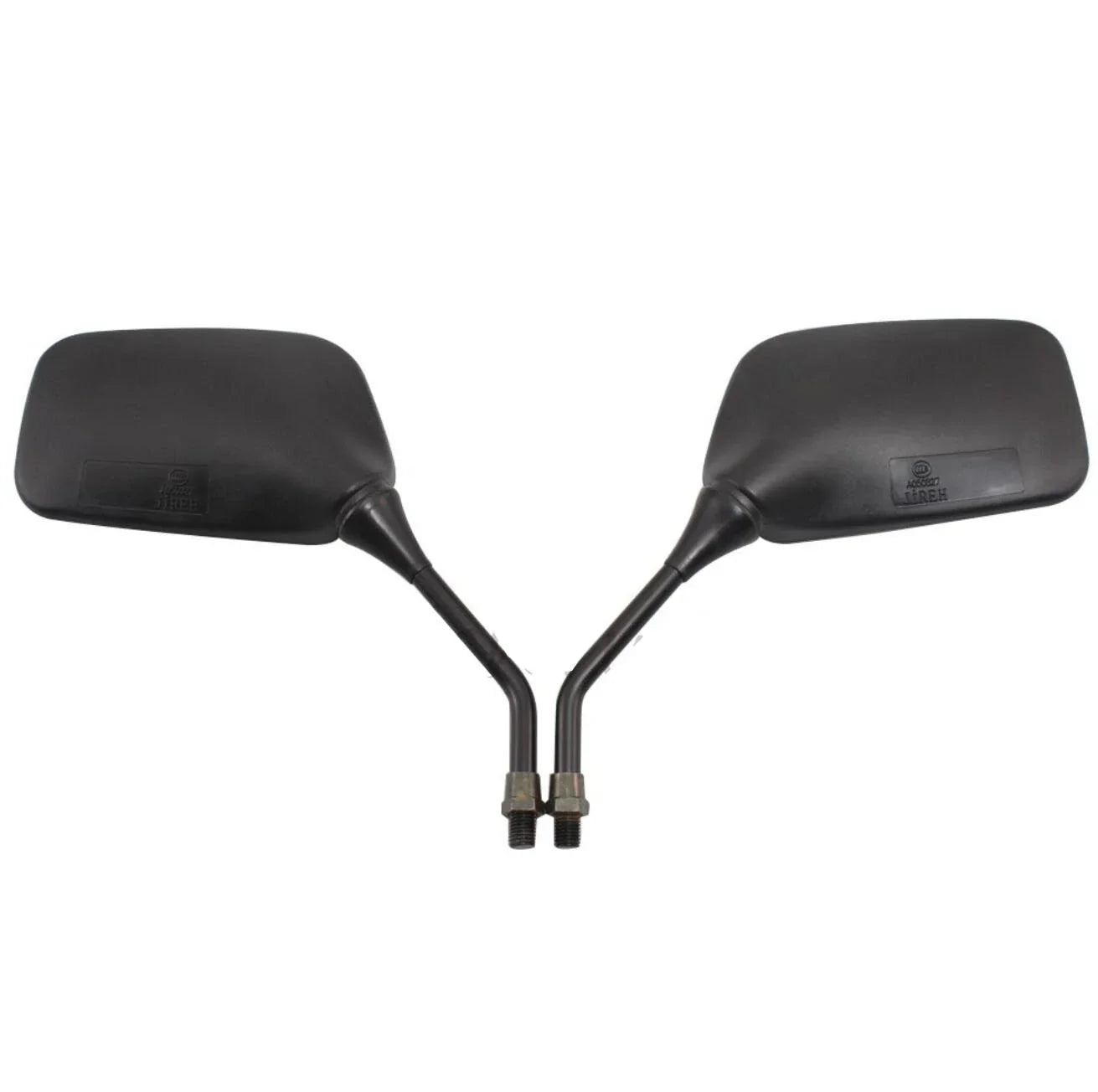 Pair Chrome Motorcycle Rearview Mirrors for Scooter ATV Bike - 10mm