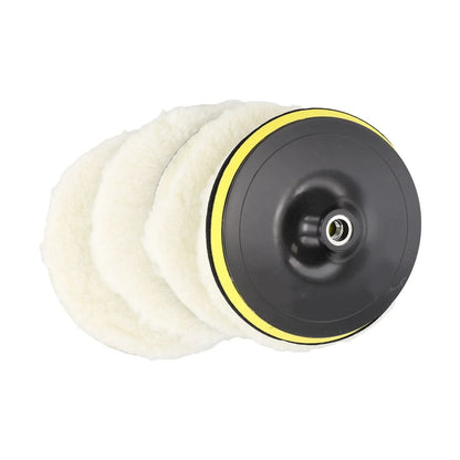 5 x Polishing Wheel Pad With Soft Wool Ball Bonnets Cleaning Tools
