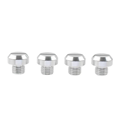 4PCS M10 Motorcycle Mirror Hole Blanking Plugs Screws Caps Silver