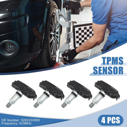 4 x 433MHz Car TPMS Sensors for Hyundai Grandeur (2014-2016)