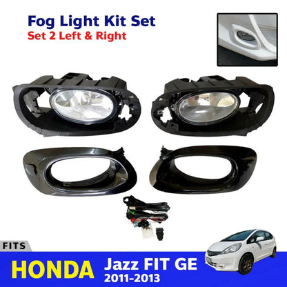 Fog Lights Driving Lamp Complete Set w Wire Fits Honda Jazz GE Minor 2011-13