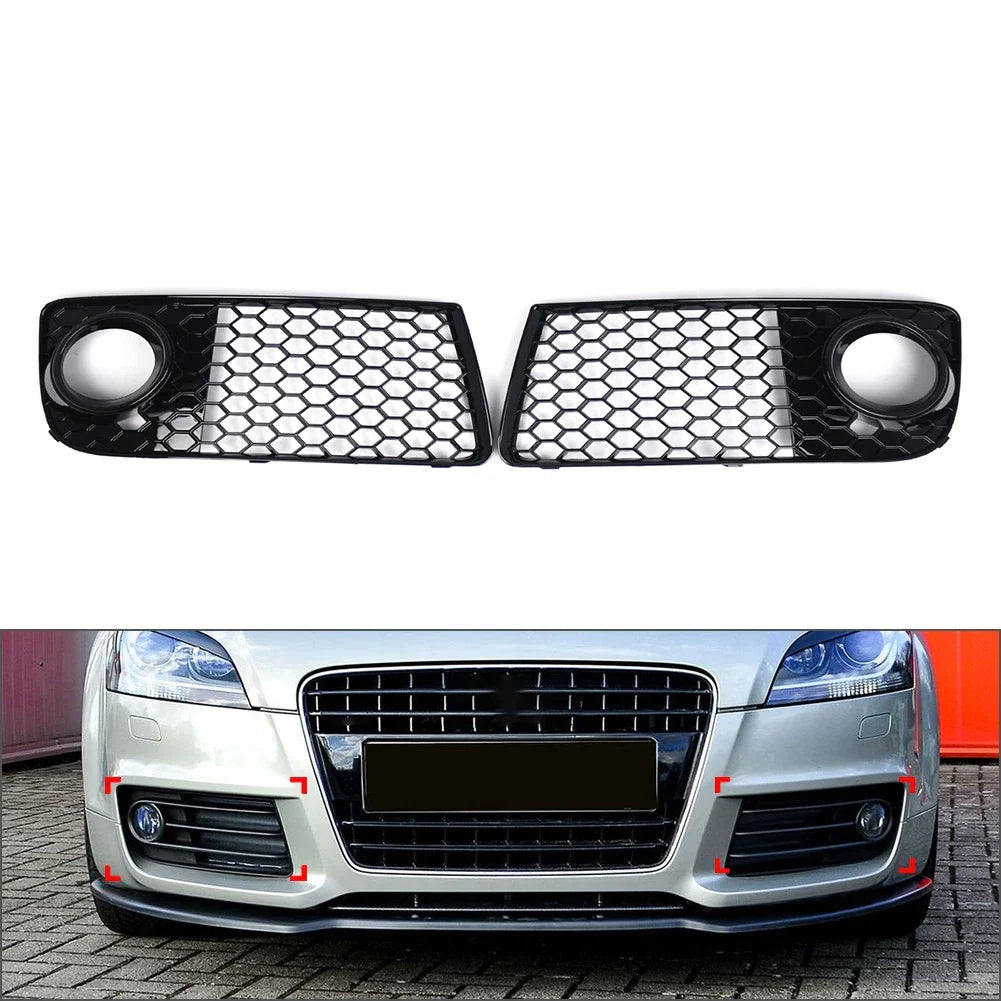 Glossy Black Honeycomb Fog Light Grille for Audi TT (2009-2014)