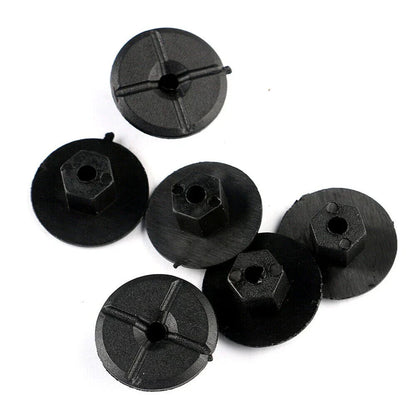 Pack of 10 Black Liner Plastic Nuts for Mercedes W201 (1982–1993)