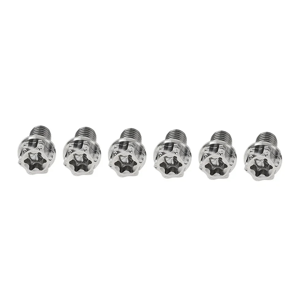 6pcs M8x15mm Titanium Torx Head Flange Bolts for Motorcycle Bike