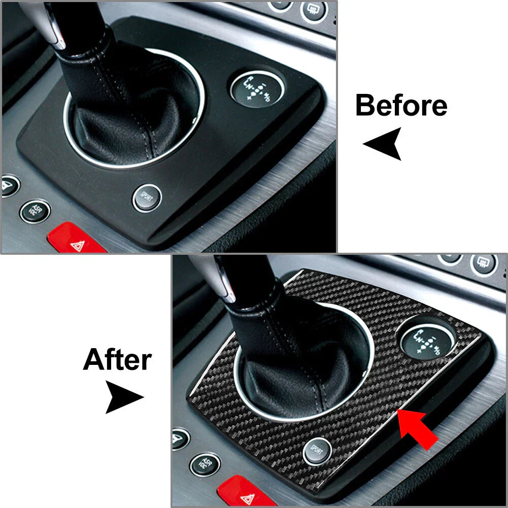 Carbon Fiber Black Gear Shift Panel Cover Trim for Alfa Romeo 159 (2006-2011)