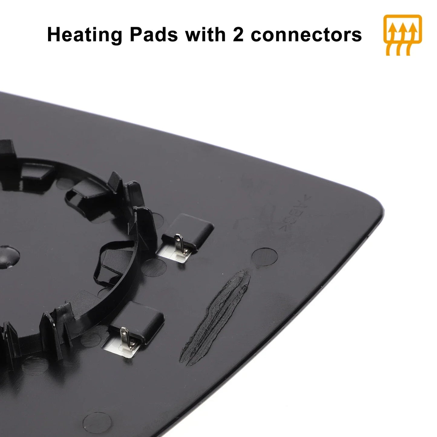 Right Side Heated White Mirror Glass for Mercedes Viano (2010-2020)