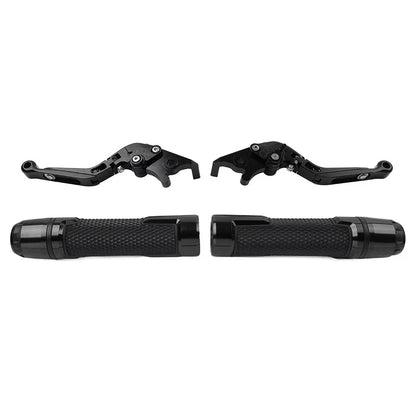 Black Extendable Brake Clutch Lever Grip Set for Ducati Panigale (2012-2019)