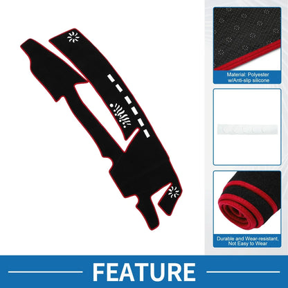 Dashboard Cover Mat for Lexus ES 300h 2021-2023 Sun Protector Pad Black Red