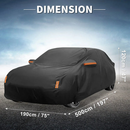 Waterproof Car Cover for Honda Accord (210D-PU, Black)