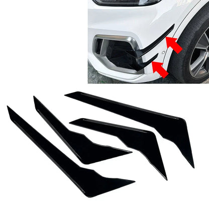 Glossy Black Front Bumper Side Spoiler Trim for Audi Q5 (2021-2024)