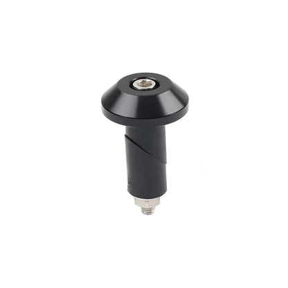 7/8'' 1'' Motorcycle Handlebar Grips & End Cap Plug - Black